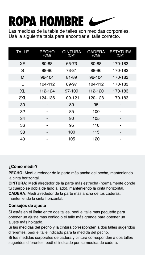 tabla nike